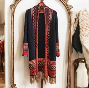 Crochet Yard Style Duster with Multicolor Design